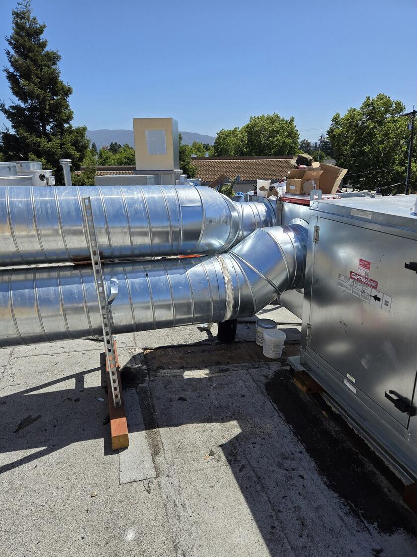 Sheet-metal HVAC ductwork installed by HVAC Masters