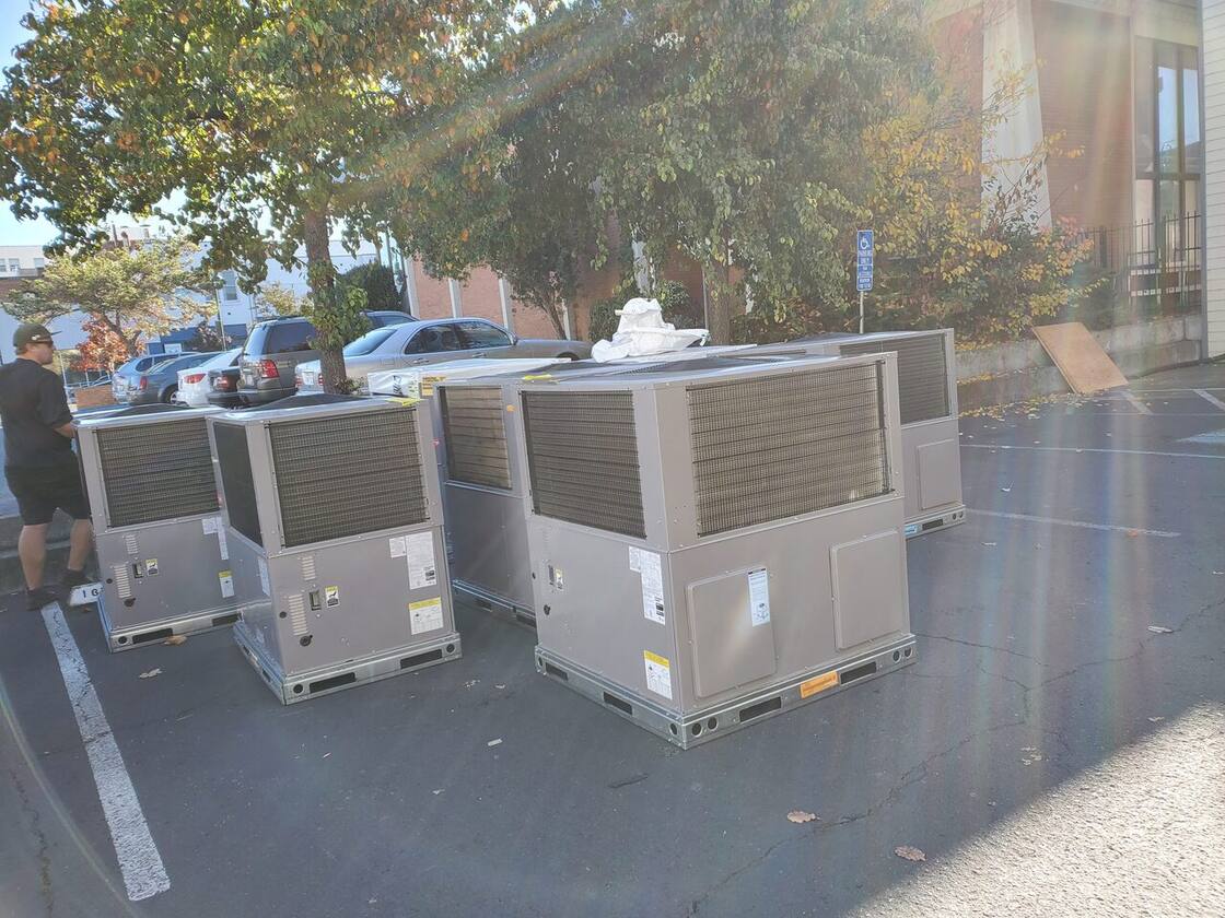 New rooftop A/C units, ready to set — HVAC Masters, Vacaville